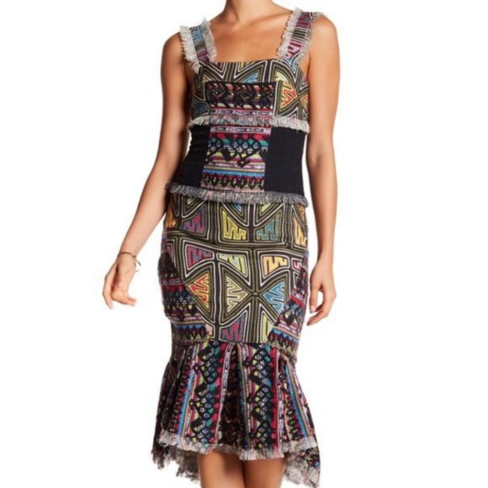 Nicole Miller Artelier sleeveless peplum hem dress